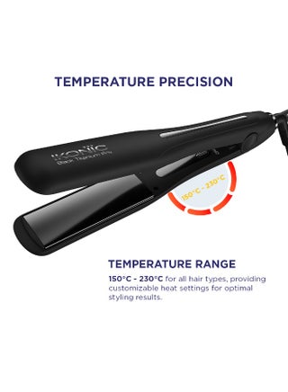 Ikonic Black Titanium Pro 3.0 Hair Straightener,Dual Black Titanium Plates Instant Heat-Up Auto Shut-Off All Hair Type - view 3